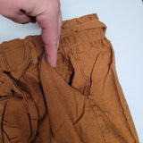 Shinestar Linen Pants Brown Womens Large Short Crop Baggy Lightweight