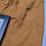 Shinestar Linen Pants Brown Womens Large Short Crop Baggy Lightweight