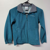 Columbia Fleece Zup Up Teal Blue Green Collar Girls Size Small Childrens School