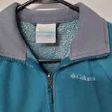 Columbia Fleece Zup Up Teal Blue Green Collar Girls Size Small Childrens School