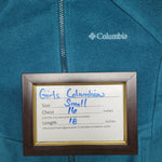Columbia Fleece Zup Up Teal Blue Green Collar Girls Size Small Childrens School