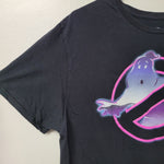 Ghostbusters Tee Shirt Mens Large 42 44 Pink Aint Afraid Black Movie Halloween