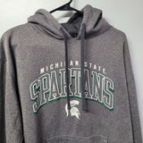 MSU Spartan Michigan State University Hoodie Mens Large 42 44 Green Gray Big Ten