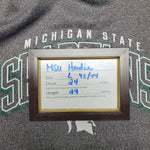MSU Spartan Michigan State University Hoodie Mens Large 42 44 Green Gray Big Ten