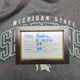 MSU Spartan Michigan State University Hoodie Mens Large 42 44 Green Gray Big Ten