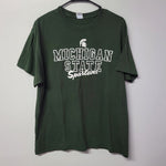 MSU Spartan Michigan State T Shirt University Mens Large Green White Big Ten