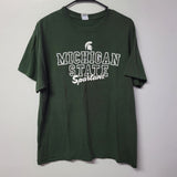 MSU Spartan Michigan State T Shirt University Mens Large Green White Big Ten