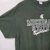 MSU Spartan Michigan State T Shirt University Mens Large Green White Big Ten