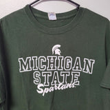 MSU Spartan Michigan State T Shirt University Mens Large Green White Big Ten