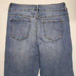 High Rise Waist Bootcut Denim Jeans Light Wash Junior Size 7 Double Button