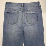 High Rise Waist Bootcut Denim Jeans Light Wash Junior Size 7 Double Button