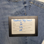 High Rise Waist Bootcut Denim Jeans Light Wash Junior Size 7 Double Button