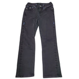 True Religion Jeans Billie Black Womens 25 World Tour Stitched Pockets Straight