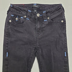 True Religion Jeans Billie Black Womens 25 World Tour Stitched Pockets Straight