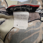 Rhapsody Safari Shirt Shoukder Pads Vintage Womens Medium Zebra Button Up Down