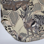Rhapsody Safari Shirt Shoukder Pads Vintage Womens Medium Zebra Button Up Down