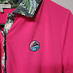 Fairway & Greene Gold Tee Pink Womens M Leaves Collar 1901 Sault Country Club