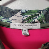 Fairway & Greene Gold Tee Pink Womens M Leaves Collar 1901 Sault Country Club