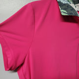 Fairway & Greene Gold Tee Pink Womens M Leaves Collar 1901 Sault Country Club