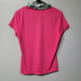 Fairway & Greene Gold Tee Pink Womens M Leaves Collar 1901 Sault Country Club
