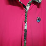Fairway & Greene Gold Tee Pink Womens M Leaves Collar 1901 Sault Country Club