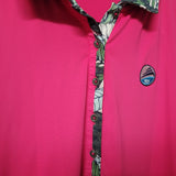 Fairway & Greene Gold Tee Pink Womens M Leaves Collar 1901 Sault Country Club