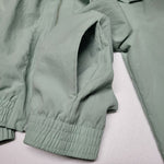 Teddi Vintage Jacket Green Lightweight Zipper Shoulder Pads Womens Large Granny