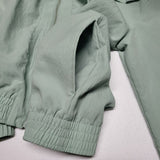 Teddi Vintage Jacket Green Lightweight Zipper Shoulder Pads Womens Large Granny
