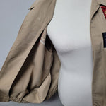 Alfred Dunner Petite Jacket Embroidered Shoulder Pads Womens 16 Tan Vintage