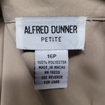 Alfred Dunner Petite Jacket Embroidered Shoulder Pads Womens 16 Tan Vintage