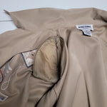 Alfred Dunner Petite Jacket Embroidered Shoulder Pads Womens 16 Tan Vintage