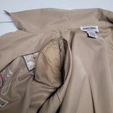 Alfred Dunner Petite Jacket Embroidered Shoulder Pads Womens 16 Tan Vintage