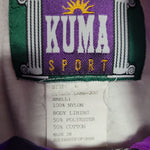 Kuma Sport Nylon Sweatsuit Jacket Pant Vintage Purple Zipper Vintage Large Black