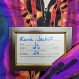 Kuma Sport Nylon Sweatsuit Jacket Pant Vintage Purple Zipper Vintage Large Black