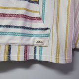 Roxy Hoodie Stripes Beach Vibes Summer Cali Cotton Blend Coastal Womens Small