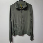 Lole Athletic Jacket Full Zip Womens XL Green Zipper Pocket Long Sleeve Active
