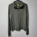 Lole Athletic Jacket Full Zip Womens XL Green Zipper Pocket Long Sleeve Active