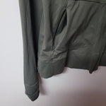 Lole Athletic Jacket Full Zip Womens XL Green Zipper Pocket Long Sleeve Active