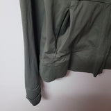 Lole Athletic Jacket Full Zip Womens XL Green Zipper Pocket Long Sleeve Active