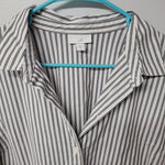 J Jill Striped Button Down Shirt Womens XL Professional Business Collared Top