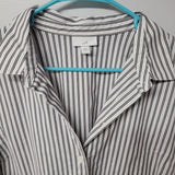 J Jill Striped Button Down Shirt Womens XL Professional Business Collared Top