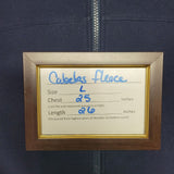 Cables Fleece Full Zip Jacket Dark Blue Pockets Mens Large Reg Fall Warm Basic