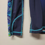 Athleta Athletic Top Shirt Womens XS Long Sleeve Workout Gym Blue Green Thumb