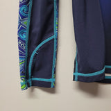 Athleta Athletic Top Shirt Womens XS Long Sleeve Workout Gym Blue Green Thumb