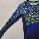 Athleta Athletic Top Shirt Womens XS Long Sleeve Workout Gym Blue Green Thumb