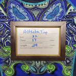 Athleta Athletic Top Shirt Womens XS Long Sleeve Workout Gym Blue Green Thumb