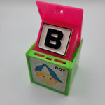 1972 Mattel Alphabet Pop Up Block Toy Plastic Vintage Letter B Boy Learn School