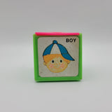 1972 Mattel Alphabet Pop Up Block Toy Plastic Vintage Letter B Boy Learn School