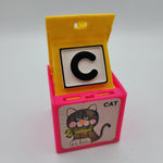 1972 Mattel Alphabet Pop Up Block Toy Plastic Vintage Letter C Cat Learn School
