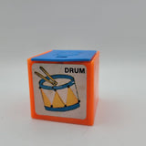 1972 Mattel Alphabet Pop Up Block Toy Plastic Vintage Letter Dog Learn School